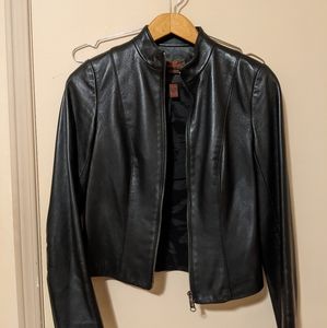 Women's Danier Black Leather Jacket - Small